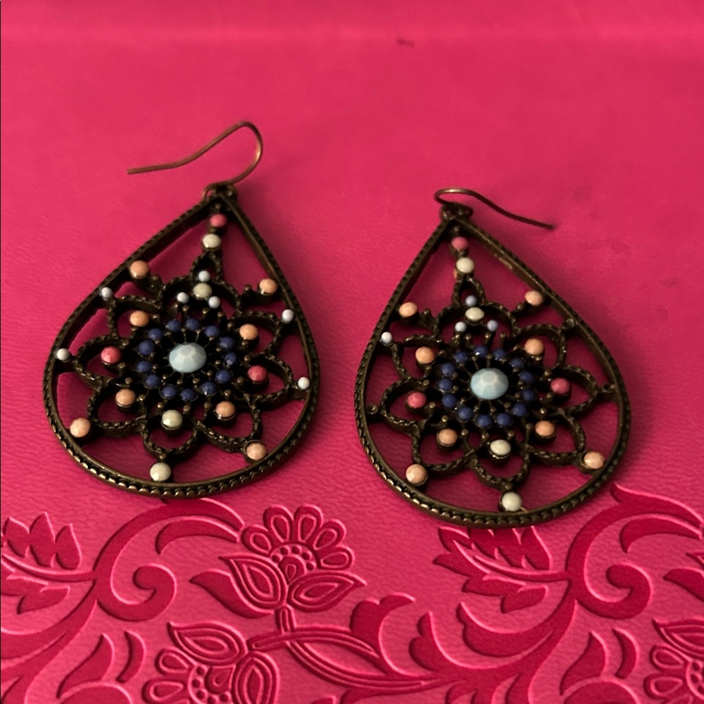 Elegant Multicolor Teardrop Earrings